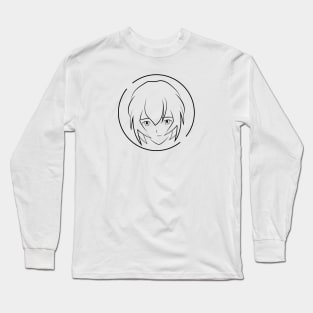 Rei Ayanami's Face - 08A Long Sleeve T-Shirt